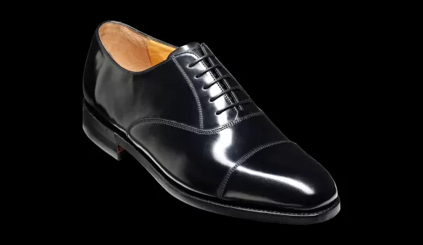 Men Mens Oxfords Ergonomic Arnold - Black Hi-Shine Oxford Shoe Barker Shoes