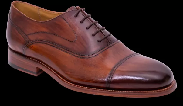 Bespoke Barker Shoes Cherwell-Hand Brushed Brown Men Mens Oxfords