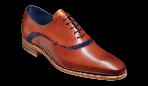 Efficient Mens Oxfords Men Emerson - Antique Rosewood Navy Suede Oxford Barker Shoes