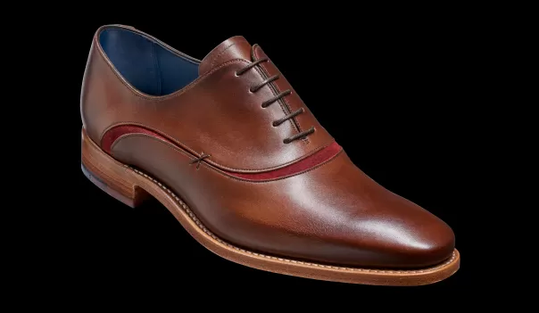 Mens Oxfords Relaxing Barker Shoes Men Emerson - Walnut Burgundy Suede Oxford Shoe