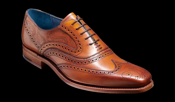 Mcclean - Antique Rosewood Paisley Mens Brogue Shoe Men Effective Mens Oxfords Barker Shoes