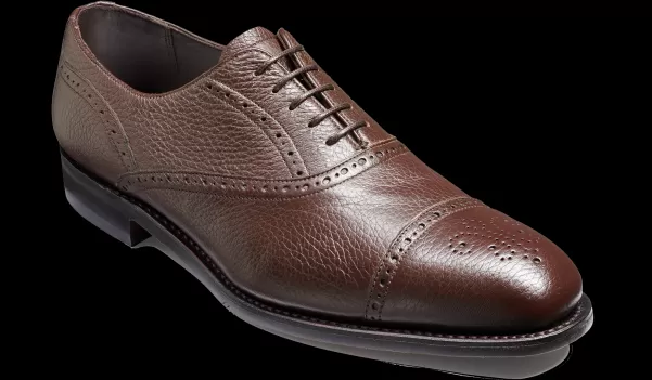 Men Mens Oxfords Newent - Dark Brown Deerskin Unique Barker Shoes
