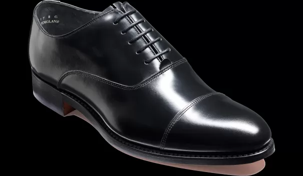 Unique Newnham - Black Hi-Shine Men Barker Shoes Mens Oxfords