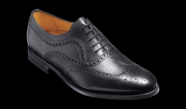 Mens Oxfords Men Solid Southport - Black Calf / Deerskin Barker Shoes