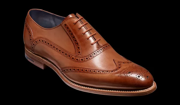Valiant - Brown Hand Painted Brogue Men Barker Shoes Mens Oxfords Bold
