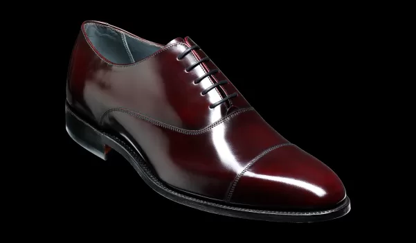 Men Mens Oxfords Winsford - Burgundy Hi-Shine Oxford Original Barker Shoes