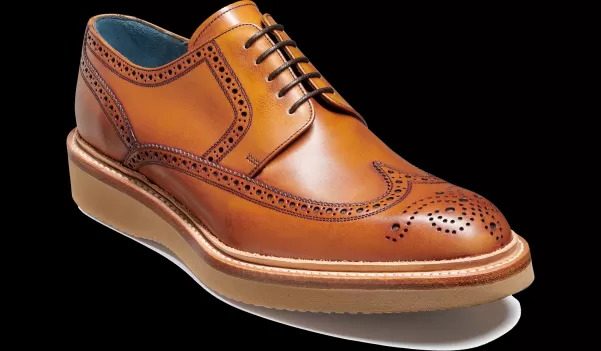 Men Professional Mens Derbys Barker Shoes Bill - Rosewood Hand Painted