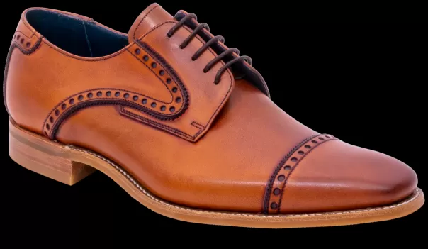 Mens Derbys Stewart - Antique Rosewood/ Navy Secure Barker Shoes Men