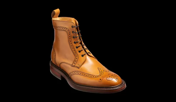Affordable Calder - Cedar Calf Wing-Cap Boot Men Barker Shoes Mens Brogues