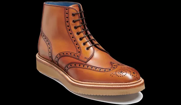 Affordable Men Terry - Rosewood Hand Painted Barker Shoes Mens Brogues