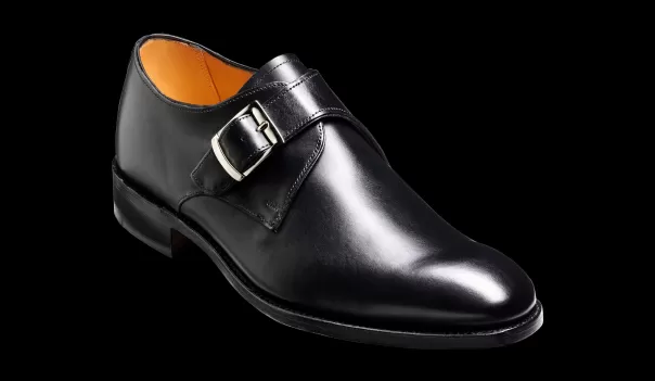 Serene Northcote - Black Calf Monk Strap Barker Shoes Men Mens Monk Straps