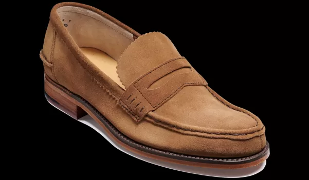 Caruso - Beige Suede Barker Shoes Men Mens Loafers Practical