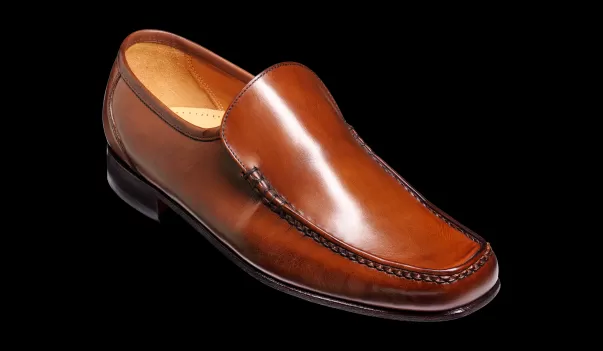 Shop Javron - Brown Burnished Calf Men Mens Loafers Barker Shoes