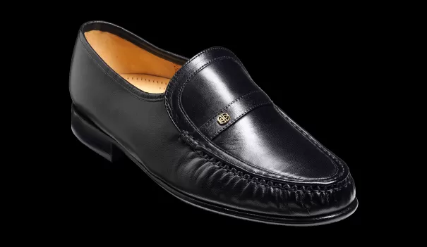Jefferson - Black Kid Men Barker Shoes Mens Loafers Pioneering