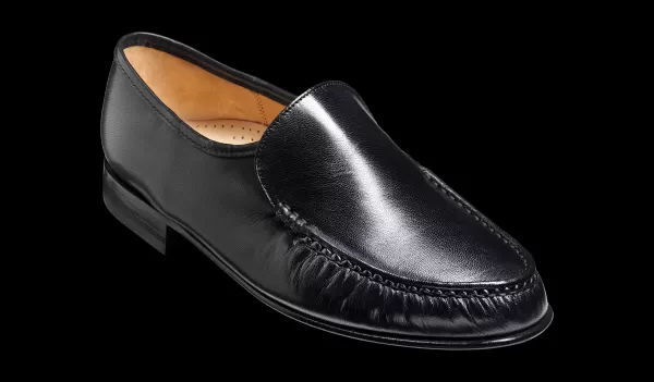 Laurence - Black Kid Loafer Mens Loafers Inviting Barker Shoes Men