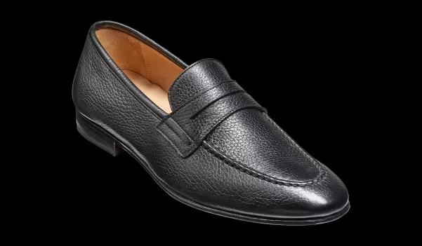 Guaranteed Mens Loafers Ledley - Black Deerskin Loafer Men Barker Shoes