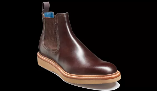 2024 Mens Boots Men Fred - Chocolate Hand Painted Barker Shoes