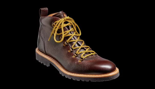 Mens Boots Men Durable Barker Shoes Glencoe - Dark Brown Grain Mens Hiking Boot