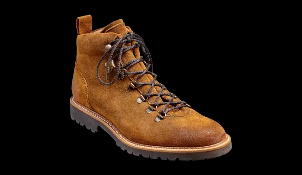 Mens Boots Glencoe - Tan Burnish Suede Mens Hiking Boot Men Introductory Offer Barker Shoes