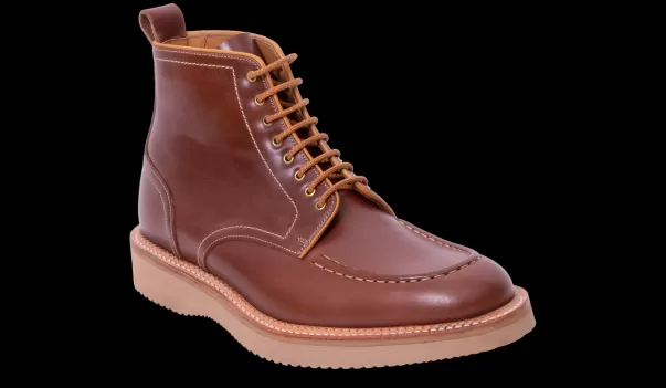 Barker Shoes Mens Boots Indiana - Brown Waxy Calf Performance Men