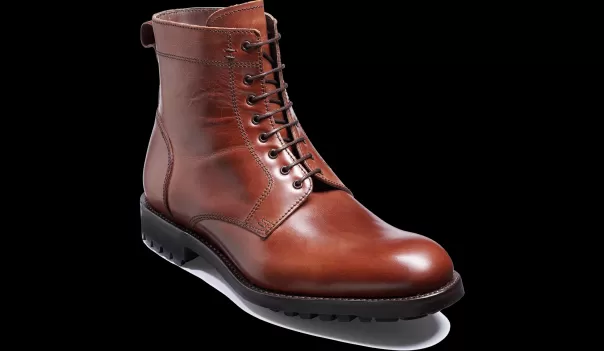 Elegant Barker Shoes Mens Boots Logan - Dark Brown Pull Up Men