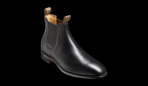 Barker Shoes Men Mansfield - Black Calf Boot Elegant Mens Boots