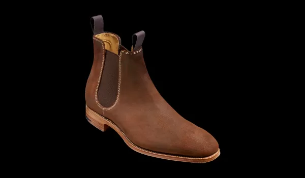 Mansfield - Brown Waxy Suede Barker Shoes Sleek Mens Boots Men