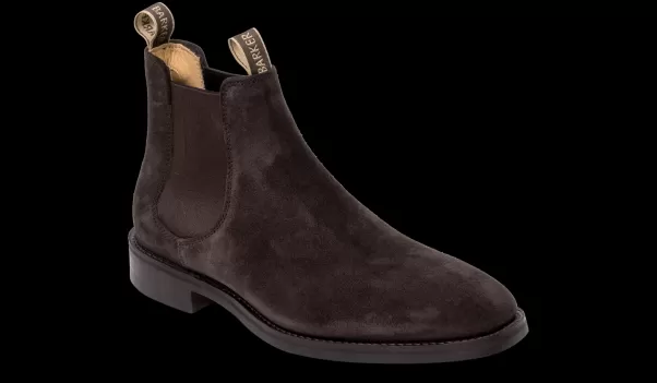 Barker Shoes Mens Boots Sutton - Dark Brown Suede Men Ergonomic