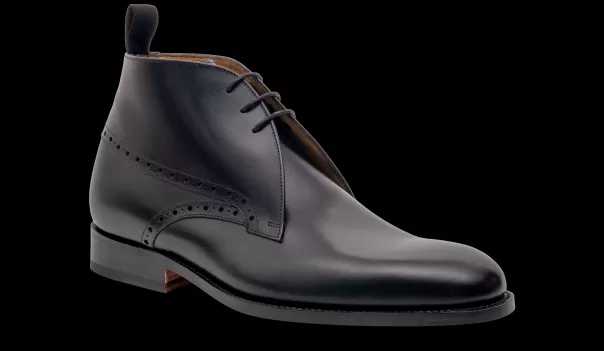 Men Tyne - Black Calf Certified Mens Boots Barker Shoes