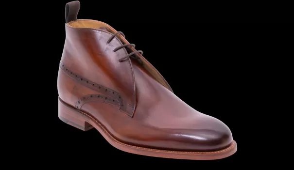Mens Boots Barker Shoes Tyne - Hand Brushed Brown Well-Built Men