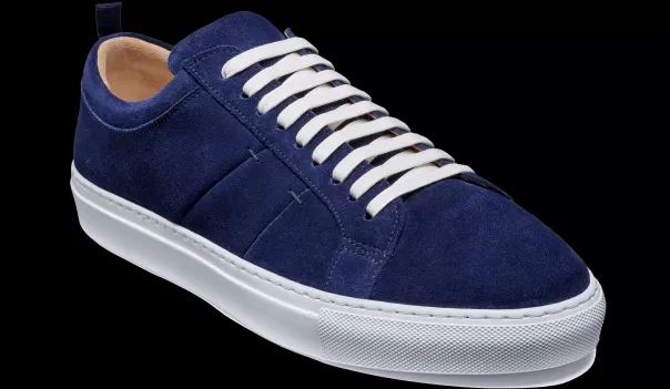 Men Barker Shoes Sturdy Mens Sneakers Greg - Navy Suede