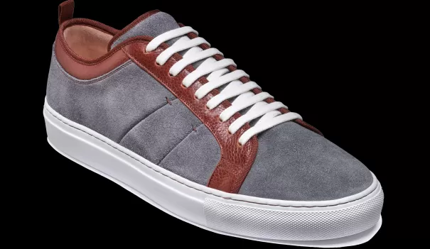 Barker Shoes Greg - Grey Suede / Brown Grain Men Mens Sneakers Exceed