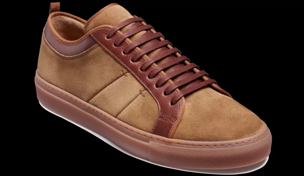 Mens Sneakers Men Barker Shoes Price Slash Greg - Tan Suede / Brown Grain
