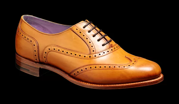 Women Womens Brogues Freya - Cedar Calf Brogue Shoe Dropped Barker Shoes
