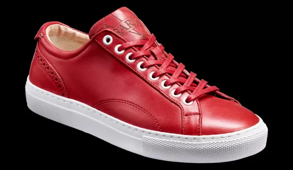 Handcrafted Isla - Red Calf Sneaker Shoe Barker Shoes Womens Derbys Women