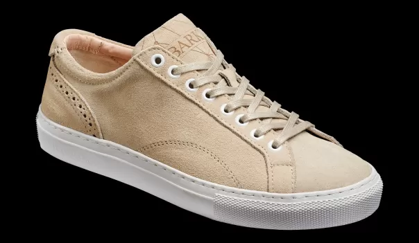 Women Barker Shoes Isla - Beige Suede Hand Stitched Rubber Sole Sneaker State-Of-The-Art Womens Sneakers