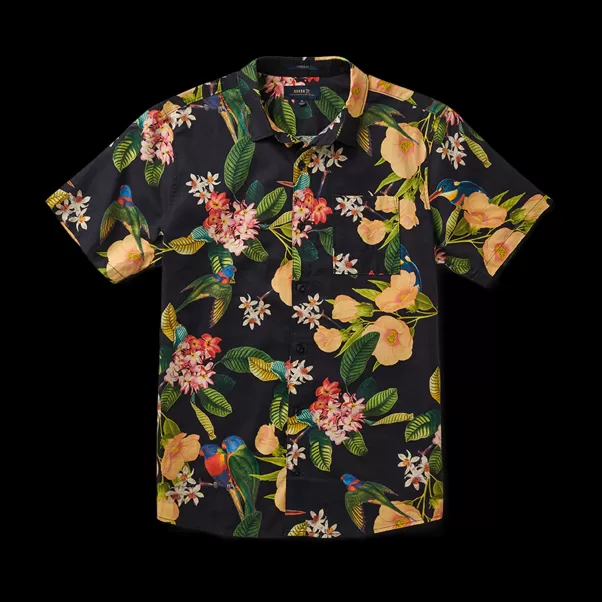 Journey Shirt Manu Floral Black Men Rebate Shirts