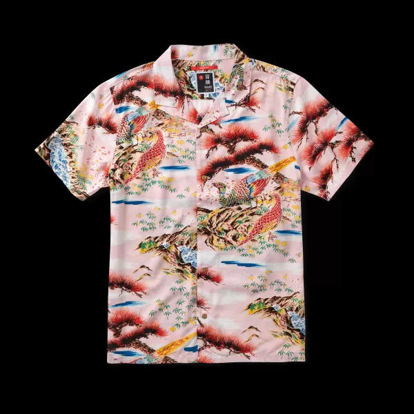 Men Price Drop Aloha From Japan Pink Cherry Blossom Shirts Gonzo Camp Collar Shirt