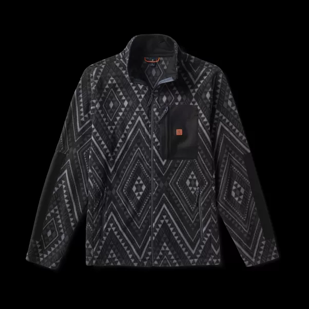 Landfall Fleece Sweatshirts & Hoodies Manawa Tapu Black Print Closeout Men