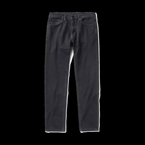 Tailor-Made Hwy 133 Slim Straight Denim Jeans Men Worn Blue Black