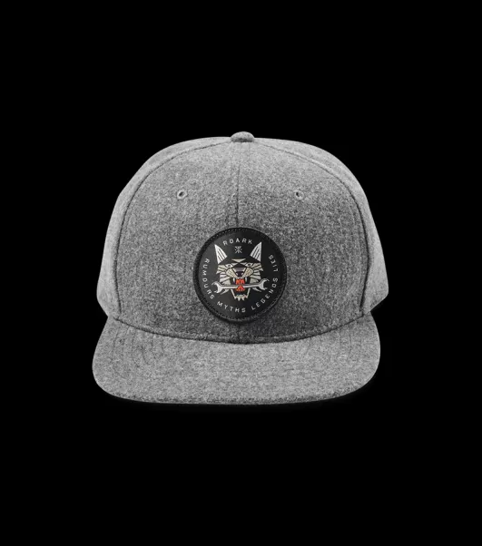 Men Charcoal Lynx 6 Panel Snapback Hat Popular Hats