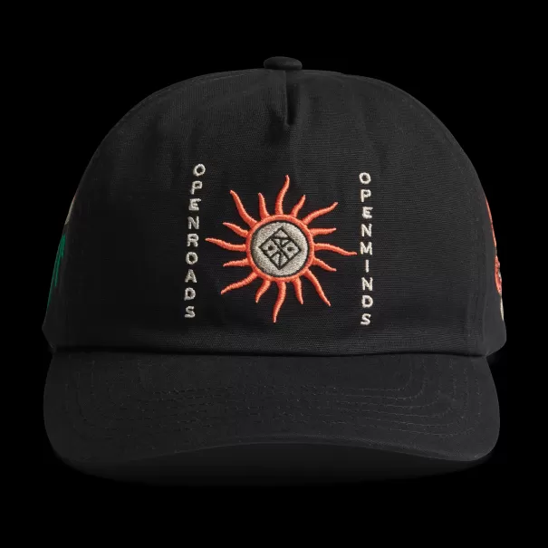 Men Hats On The Range 5 Panel Snapback Hat Made-To-Order Black