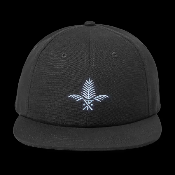 Silver Fern 6 Panel Strapback Hat Unbelievable Discount Hats Men Black