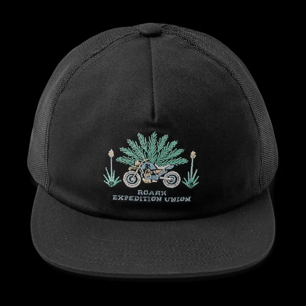 Hats Dynamic Men Black Moto Trucker Snapback Hat
